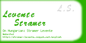 levente stramer business card